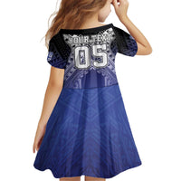Custom Fiji Drua Kid Short Sleeve Dress Fijian Tapa Pattern LT05 - Polynesian Pride