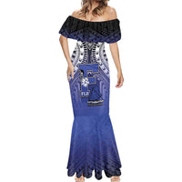 Custom Fiji Drua Mermaid Dress Fijian Tapa Pattern LT05 - Polynesian Pride