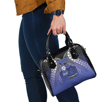 Fiji Drua Shoulder Handbag Fijian Tapa Pattern