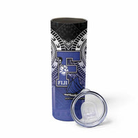 Custom Fiji Drua Skinny Tumbler Fijian Tapa Pattern