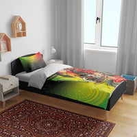 Aboriginal Dot Art Vanuatu Bedding Set Tropical Flowers