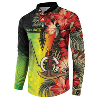 Aboriginal Dot Art Vanuatu Personalised Button Sweatshirt Tropical Flowers LT05 - Polynesian Pride