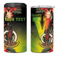 Aboriginal Dot Art Vanuatu Personalised 4 in 1 Can Cooler Tumbler Tropical Flowers LT05 One Size: 16 oz Reggae - Polynesian Pride