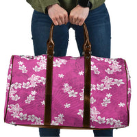 Hawaii Monstera Deliciosa Travel Bag Pink Plumeria Polynesian Pattern - Polynesian Pride