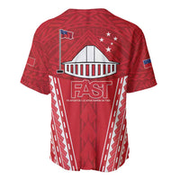 Samoa FAST Baseball Jersey Forever Proud Samoan Tribal Pattern - Polynesian Pride