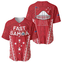 Samoa FAST Baseball Jersey Forever Proud Samoan Tribal Pattern - Polynesian Pride
