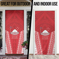 Samoa FAST Door Cover Forever Proud Samoan Tribal Pattern - Polynesian Pride