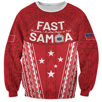 Samoa FAST Sweatshirt Forever Proud Samoan Tribal Pattern - Polynesian Pride