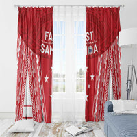Samoa FAST Window Curtain Forever Proud Samoan Tribal Pattern - Polynesian Pride