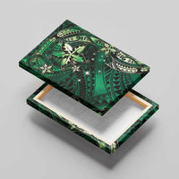 Hawaii Makahiki Season Canvas Wall Art Floral Tribal Tattoo Green Galaxy LT05 - Polynesian Pride