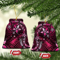 Hawaii Makahiki Season Ceramic Ornament Floral Tribal Tattoo Pink Galaxy