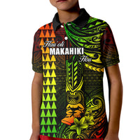 Personalized Hawaii Hauoli Makahiki Hou Kid Polo Shirt Lono Hawaiian God Kakau Polynesian Tribal Reggae LT05 Kid Reggae - Polynesian Pride