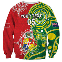 Custom Tonga Australia Rugby Sweatshirt Kangaroos And Tonga Mate Maa Together