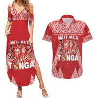 Custom Tonga Rugby Couples Matching Summer Maxi Dress and Hawaiian Shirt Tonga Mate Ma'a Take The Lead