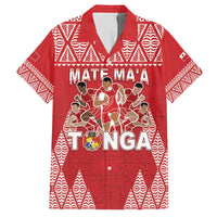 Custom Tonga Rugby Family Matching Puletasi and Hawaiian Shirt Tonga Mate Ma'a Take The Lead