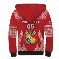 Custom Tonga Rugby Sherpa Hoodie Tonga Mate Ma'a Take The Lead