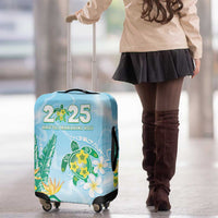 2025 Aloha Hawaii Luggage Cover Tropical Flowers And Honu LT05 - Polynesian Pride