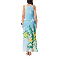 Personalised 2025 Aloha Hawaii Tank Maxi Dress Tropical Flowers And Honu
