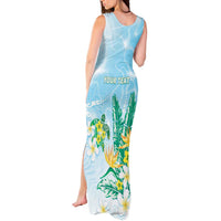 Personalised 2025 Aloha Hawaii Tank Maxi Dress Tropical Flowers And Honu