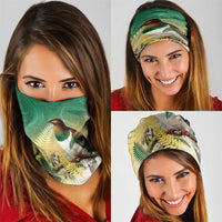 New Zealand Pigeon Kereru Neck Gaiter Maori Fern Art Green Gradient - Polynesian Pride
