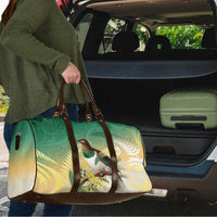 New Zealand Pigeon Kereru Travel Bag Maori Fern Art Green Gradient - Polynesian Pride