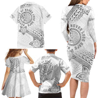 Brain Cancer Warrior Family Matching Long Sleeve Bodycon Dress and Hawaiian Shirt Never Give Up