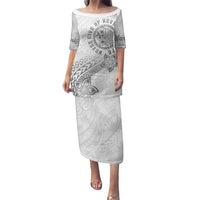 Brain Cancer Warrior Family Matching Puletasi and Hawaiian Shirt Never Give Up