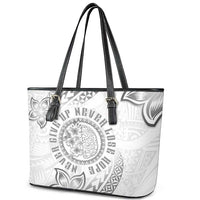 Brain Cancer Warrior Leather Tote Bag Never Give Up
