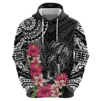 Black Polynesian Hammerhead Shark Tribal Pattern Hoodie LT05 - Polynesian Pride