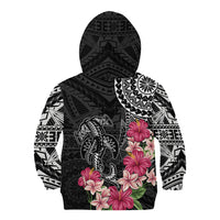 Black Polynesian Hammerhead Shark Tribal Pattern Kid Hoodie LT05 - Polynesian Pride