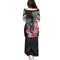 Black Polynesian Hammerhead Shark Tribal Pattern Puletasi LT05 - Polynesian Pride