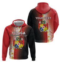 Personalised Tonga Emancipation Day Hoodie Tongan Ngatu Pattern With Plumeria