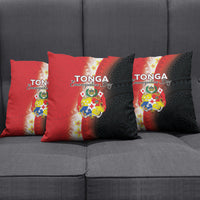 Tonga Emancipation Day Pillow Cover Tongan Ngatu Pattern With Plumeria