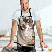 Tonga Ngatu Motifs Apron With Coat Of Arms Beige