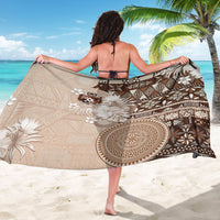 Tonga Ngatu Motifs Sarong With Coat Of Arms Beige