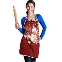 Tonga Ngatu Motifs Apron With Coat Of Arms Red