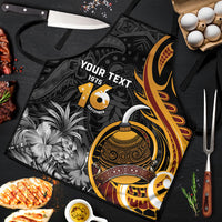 Personalised Papua New Guinea Apron Happy Independence Day LT05 Black - Polynesian Pride