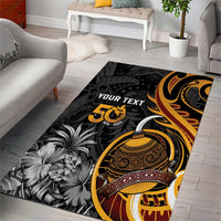 Personalised Papua New Guinea Area Rug Happy Independence Day LT05 - Polynesian Pride