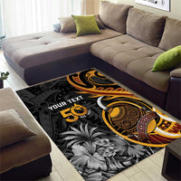 Personalised Papua New Guinea Area Rug Happy 50th Independence Anniversary - Polynesian Pride