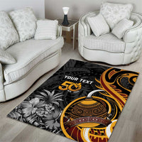 Personalised Papua New Guinea Area Rug Happy Independence Day LT05 - Polynesian Pride
