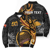 Personalised Papua New Guinea Bomber Puffer Jacket Happy Independence Day LT05 - Polynesian Pride