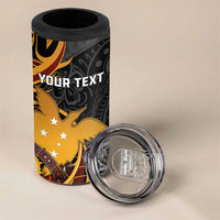 Personalised Papua New Guinea 4 in 1 Can Cooler Tumbler Happy 50th Independence Anniversary - Polynesian Pride