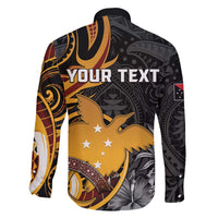 Personalised Papua New Guinea Family Matching Long Sleeve Bodycon Dress and Hawaiian Shirt Happy 50th Independence Anniversary - Polynesian Pride