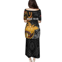 Personalised Papua New Guinea Family Matching Puletasi and Hawaiian Shirt Happy 50th Independence Anniversary - Polynesian Pride