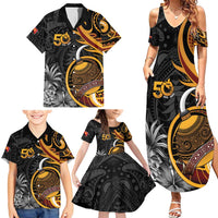Personalised Papua New Guinea Family Matching Summer Maxi Dress and Hawaiian Shirt Happy Independence Day LT05 - Polynesian Pride