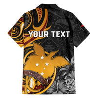 Personalised Papua New Guinea Family Matching Summer Maxi Dress and Hawaiian Shirt Happy Independence Day LT05 Dad's Shirt - Long Sleeve Black - Polynesian Pride