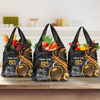 Personalised Papua New Guinea Grocery Bag Happy Independence Day LT05 3-pack One Size Black - Polynesian Pride