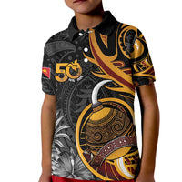 Personalised Papua New Guinea Kid Polo Shirt Happy Independence Day LT05 Kid Black - Polynesian Pride