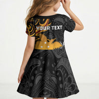 Personalised Papua New Guinea Kid Short Sleeve Dress Happy Independence Day LT05 - Polynesian Pride