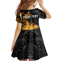 Personalised Papua New Guinea Kid Short Sleeve Dress Happy 50th Independence Anniversary - Polynesian Pride